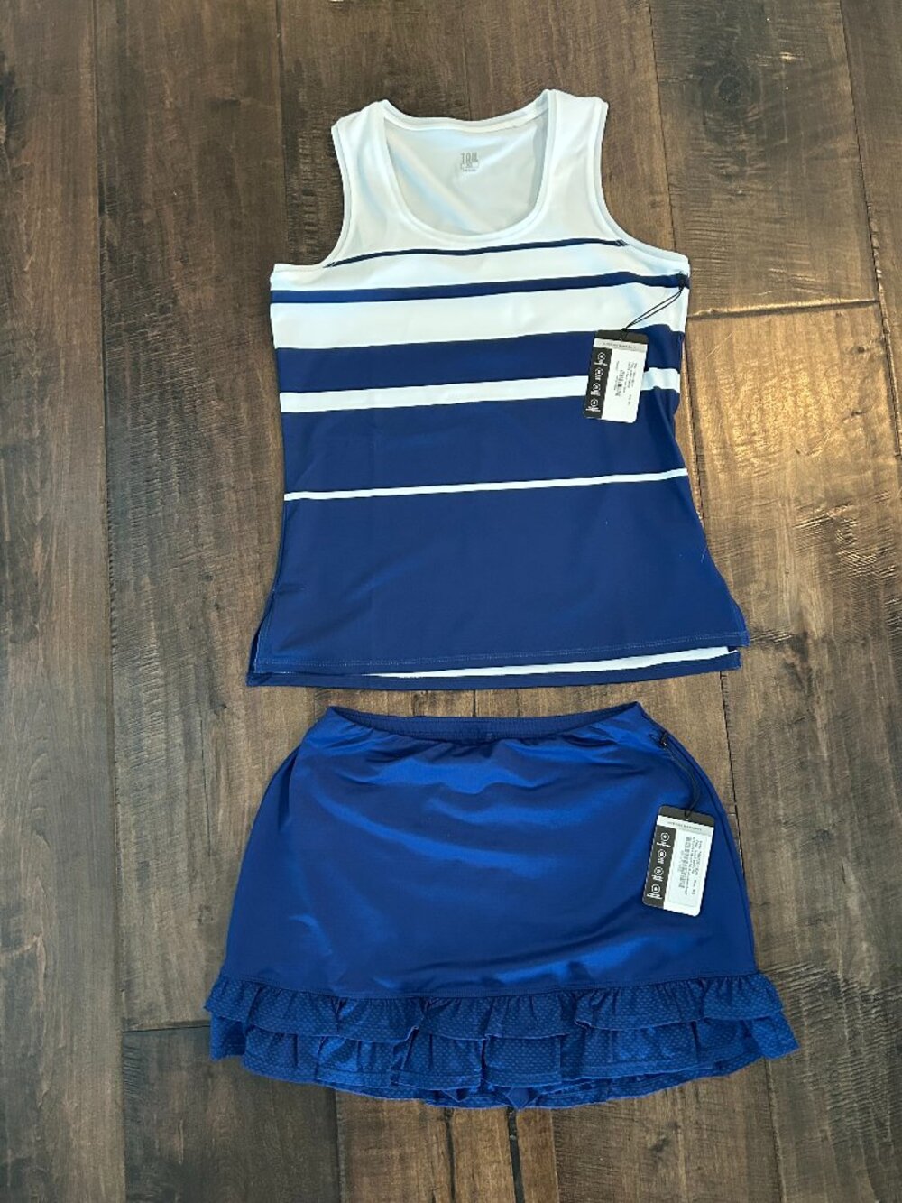 NWT TAIL ACTIVEWEAR Two Piece Royal Blue Golf Tennis Skort Tank Set XS